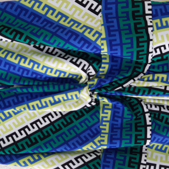 Laundry by Shelli Segal green and blue print Dress size 8 - Picture 3 of 7